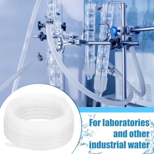 Image of Nuanchu 100ft Polyethylene Tubing, 1 /4 inch Od, 0.170 inch ID, 0.040 inch Wall Polyethylene Tubing Food Grade White Translucent Hose for Beverage Pump, Homebrew, Brewing