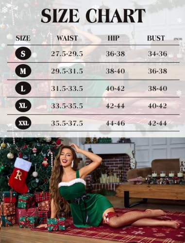 Avidlove Christmas Lingerie Sexy Santa Dress Velvet Xmas Babydoll Outfits - image 6