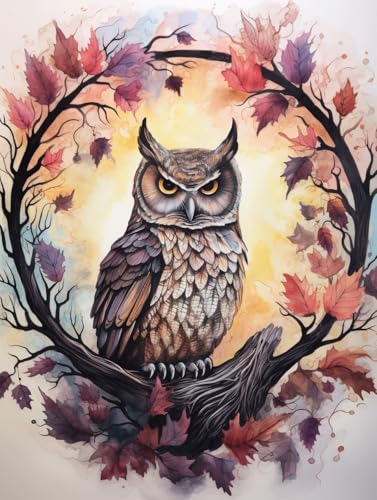 Broderie point de croix hibou et couronne Walluminati pour vos soirées détente au coin du feu