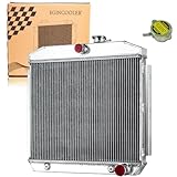 EGINCOOLER 3 Row Core Radiator for 1955 1956 1957 Chevy Bel Air Belair Nomad One-Fifty Series Two-Ten Series 150 210 Del Ray V8 MT Aluminum Radiators Radiador 55 56 57
