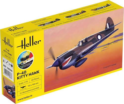 Kit de démarrage P-40 Kitty Hawk 1/72 Heller 56266 maquette avion