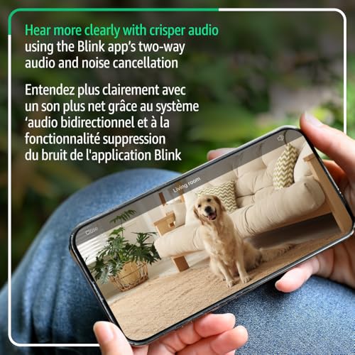 Blink Mini 2K+ (newest model) – Plug-in Home & Pet Security Camera with 2K video resolution, colour night vision, enhanced audio, motion detection – 2 cameras (White)