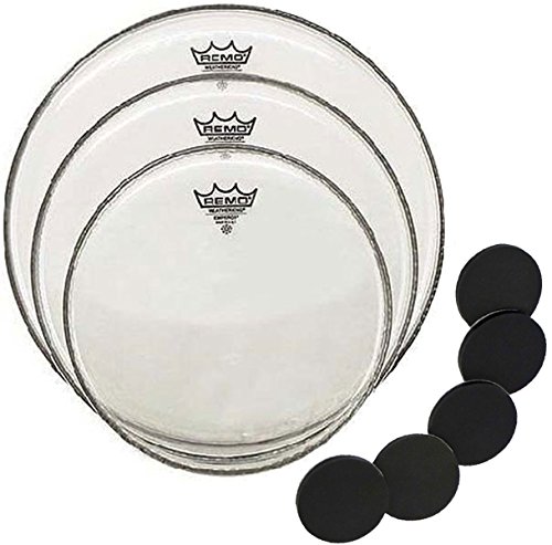 Remo Emperor Coated Pack 12/13/16" bontset Tom + Keepdrum KDP Damper Pads Set 5 stuks