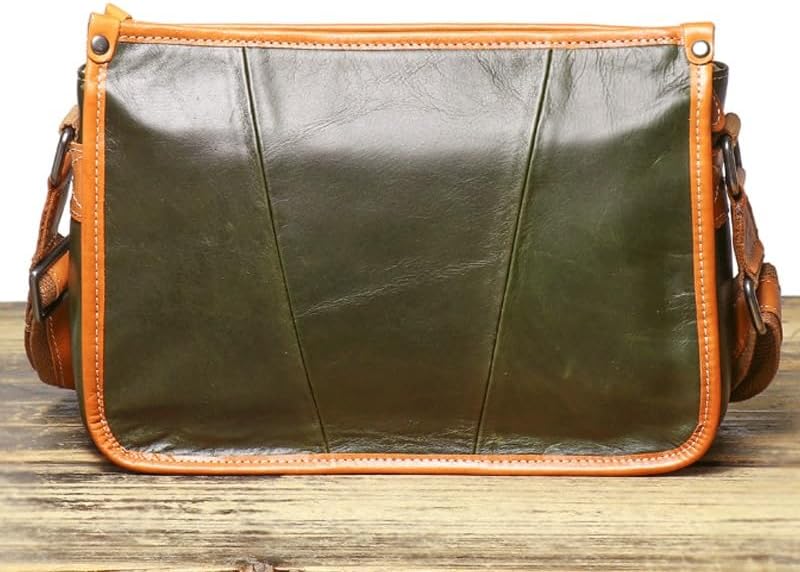 Men's Genuine Leather Crossbody Backpack Small Shoulder Bag for Mobile Phone