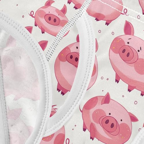 visesunny Boys Potty Training Underwear Pink Blush Piggy Breathe Cotton Briefs Size 2T-8Y for Toddler 6
