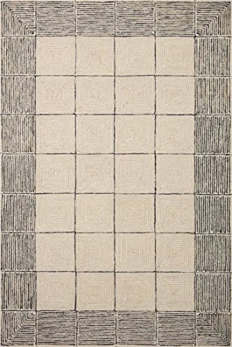 Image of Loloi Chris Loves Julia Francis Cream /Black 9'-3 inch x 13' Area Rug