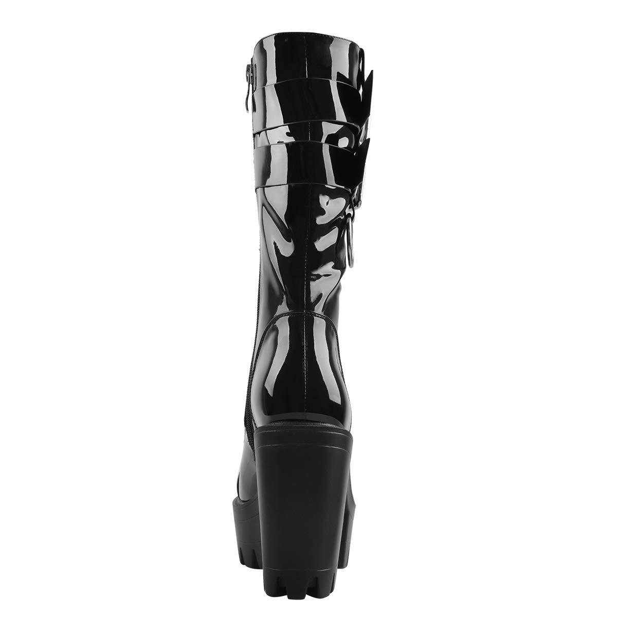 Only maker Damen Plateau Stiefeletten Schnürboots Blockabsatz