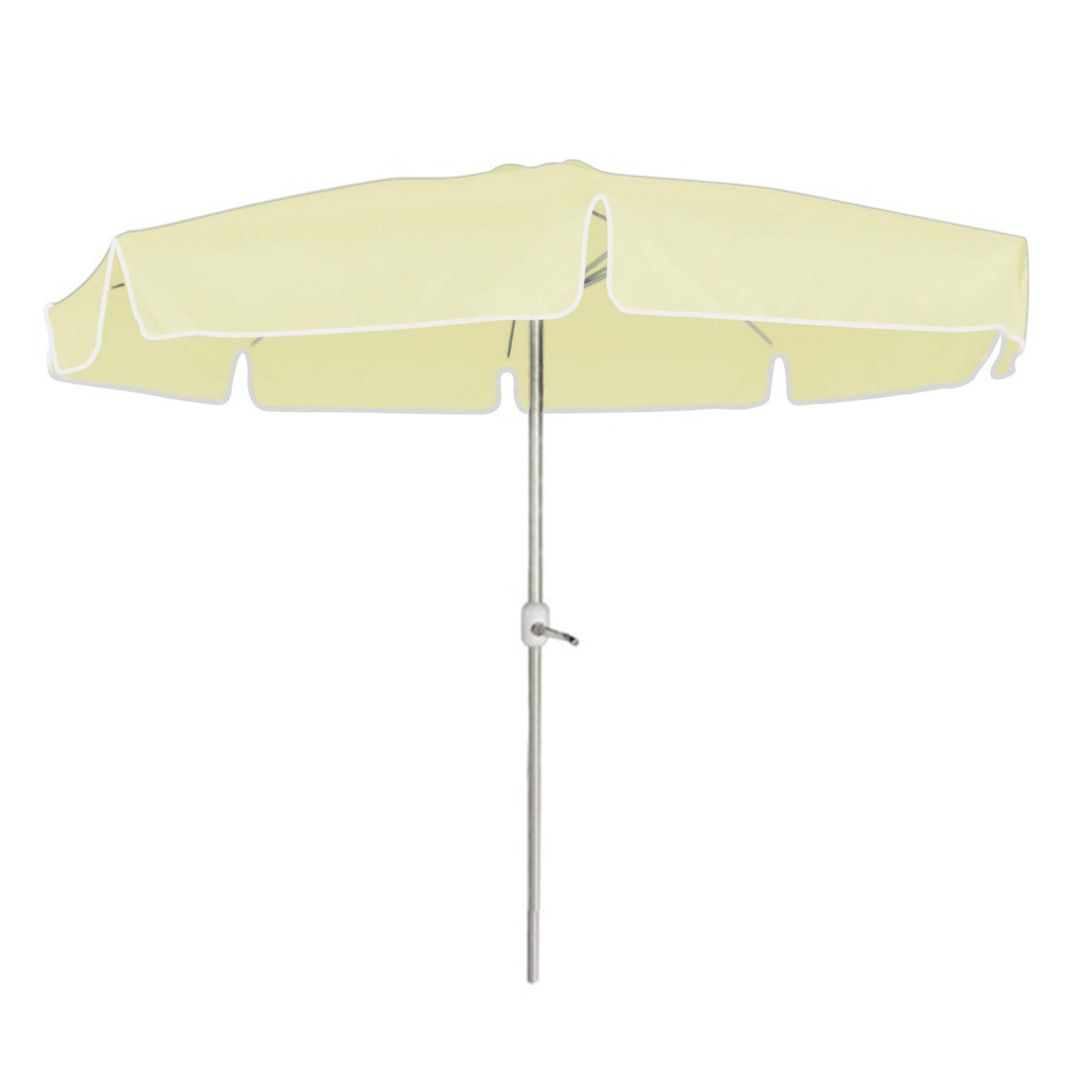 BESCH Sombrilla Parasol Grande con Manivela para Jardin Terraza Patio Exterior Tubo de Acero - Paragua Grande Protección UV UPF 50+