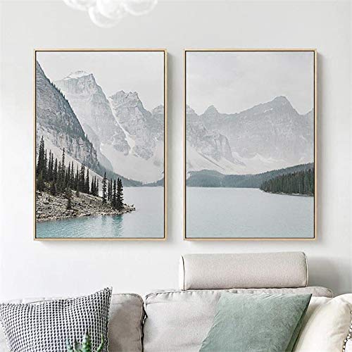 Paysage Impression Et Affiche de Montagne pour une Ambiance Salon Nordique