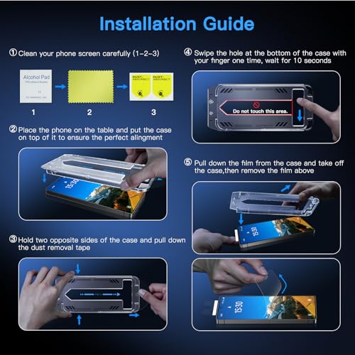 Image of Uyiton for Samsung Galaxy S25 Ultra Screen Protector Anti-Blue Light | Easy to Install Shatterproof Full Coverage Case Friendly 9H Tempered Glass Screen Protector, 2 Pack