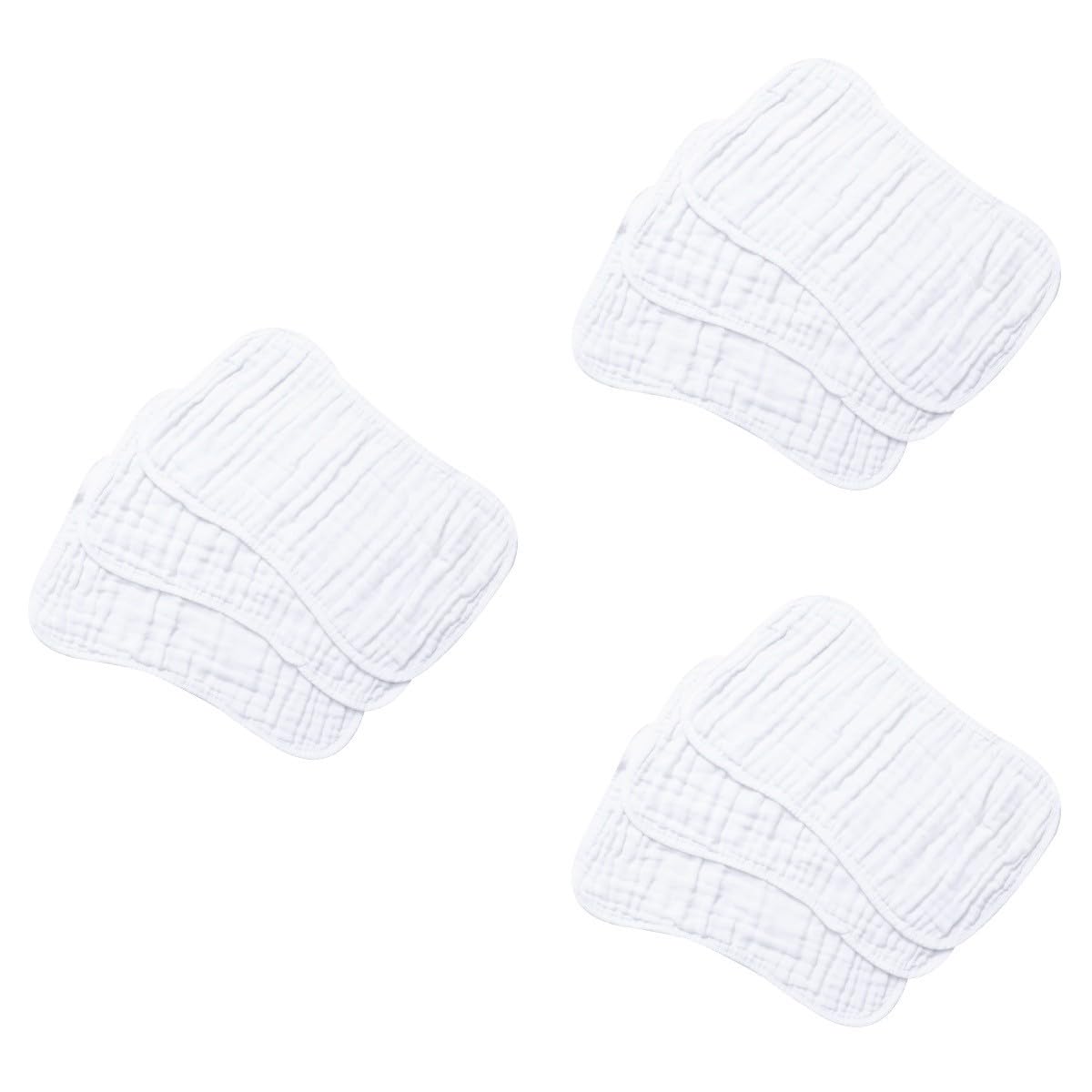Abaodam 9 Stk Spuckkissen -Lätzchen Lätzchen für Burp Pad Rülpspads -Flanell-Spucktücher bibs babylätzen handtücher Aufstoßen schulterpolster Weiß