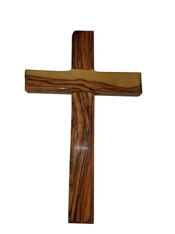 Bethlehem Gifts TM Handcarved from Bethlehem Olive Wood Cross Crucifix (Cross, 8") by Bethlehem Gifts TM - Used condition - US$8.54