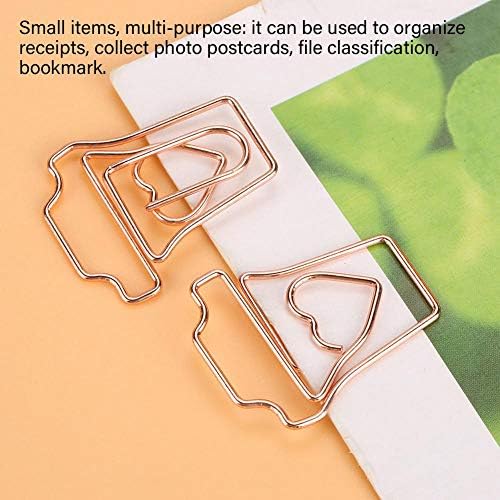 Rose Gold Metal Electroplated Page Marker Clips 12pcs Funny Bookmark Book Marking for Office School Supplies Students image 3