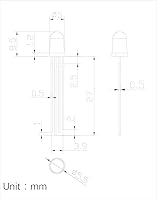 Vista 6 de 100pcs 5mm RGB Tri-Color (Red Green Blue Multicolor) 4Pin LED Diodes Common Cathode Diffused Round Lens 29mm Long Lead +300pcs Resistors
