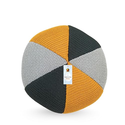 Foodie Puppies Interactive Dog Squeaky Plush Toy (Plush Ball - Large) | Crinkle Papered, Cotton Stuffed Chew Toy for Teething, Cuddling, Playing and T