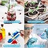 Herain Glass Eye Dropper Pipette 10 Pack, Ear Eye Dropper Bent & Straight Tips, 1 ml Droppers for Essential Oils, Lab, Crafts, Measuring and Transferring a Variety of Liquids #5