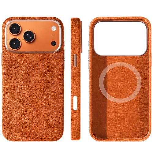 Coque daim Alcantara iPhone 17 Pro Max dos ultra-suède compatible MagSafe