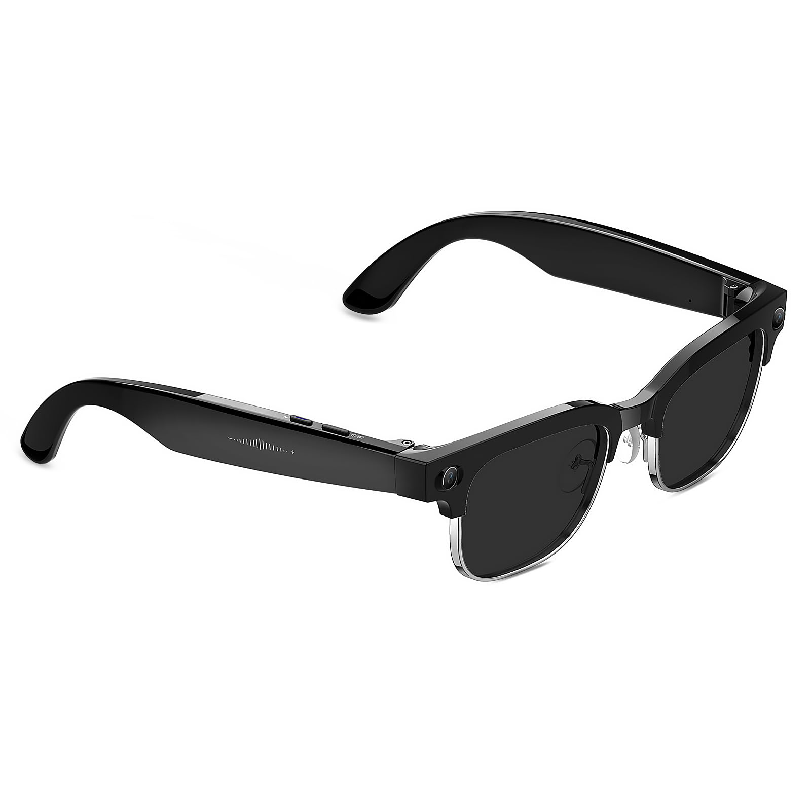 Lunettes Connectées W630 - Caméra Vlog 8MP, Traduction IA en Temps Réel, Appel Bluetooth & Musique, Verres Solaires et Anti-Lumière Bleue Inclus
