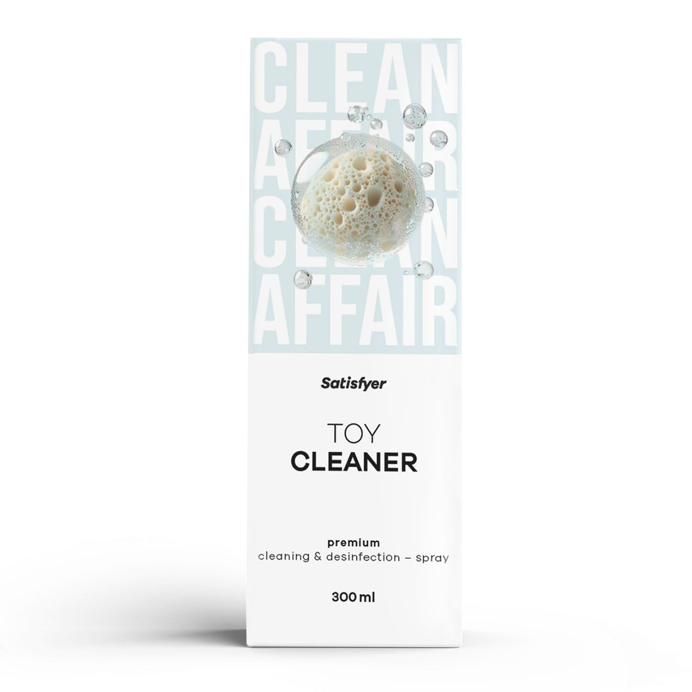Satisfyer Toy & Intimate Cleaner 300 ml | Pulizia efficace per i giocattoli sessuali | Delicato sui materiali e sicuro | Adatto per silicone, vetro e plastica | Per la cura igienica dei giocattoli