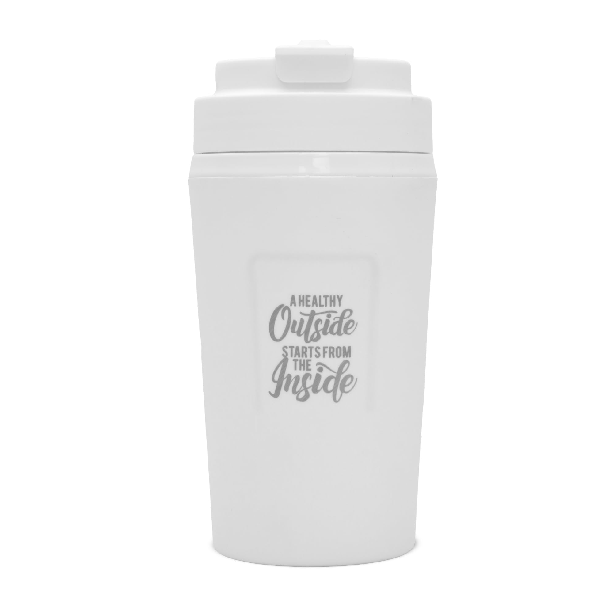 JAYPEE Snap Sip Steel Insulated Coffee Mug Hot & Cold Stainless Steel Mug, Travel Mug for Car, Tumbler Bottle, PU Insulated Tea Cup, Spill Proof, Suitable for Any Beverage 385 ml White