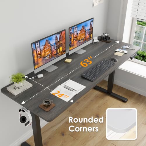 Image of STARY Electric Standing Desk Adjustable Height Sit Stand Home Office Desk with Splice Board