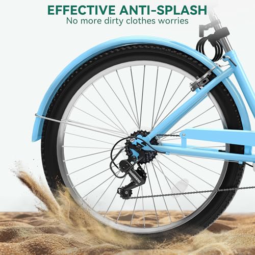 Yitahome MAYIHONATC 24 & 26 Inch Beach Cruiser Bike, 7 Speed & Single Speed Commute Bike, Step-Through Bicycle For Adult Women & Men thumb #4