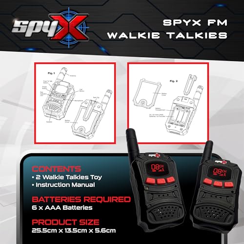 SpyX, FM Walkie Talkies for Kids, For Fun Day & Night Secret Spy Missions, Portable, Lightweight - Image 4