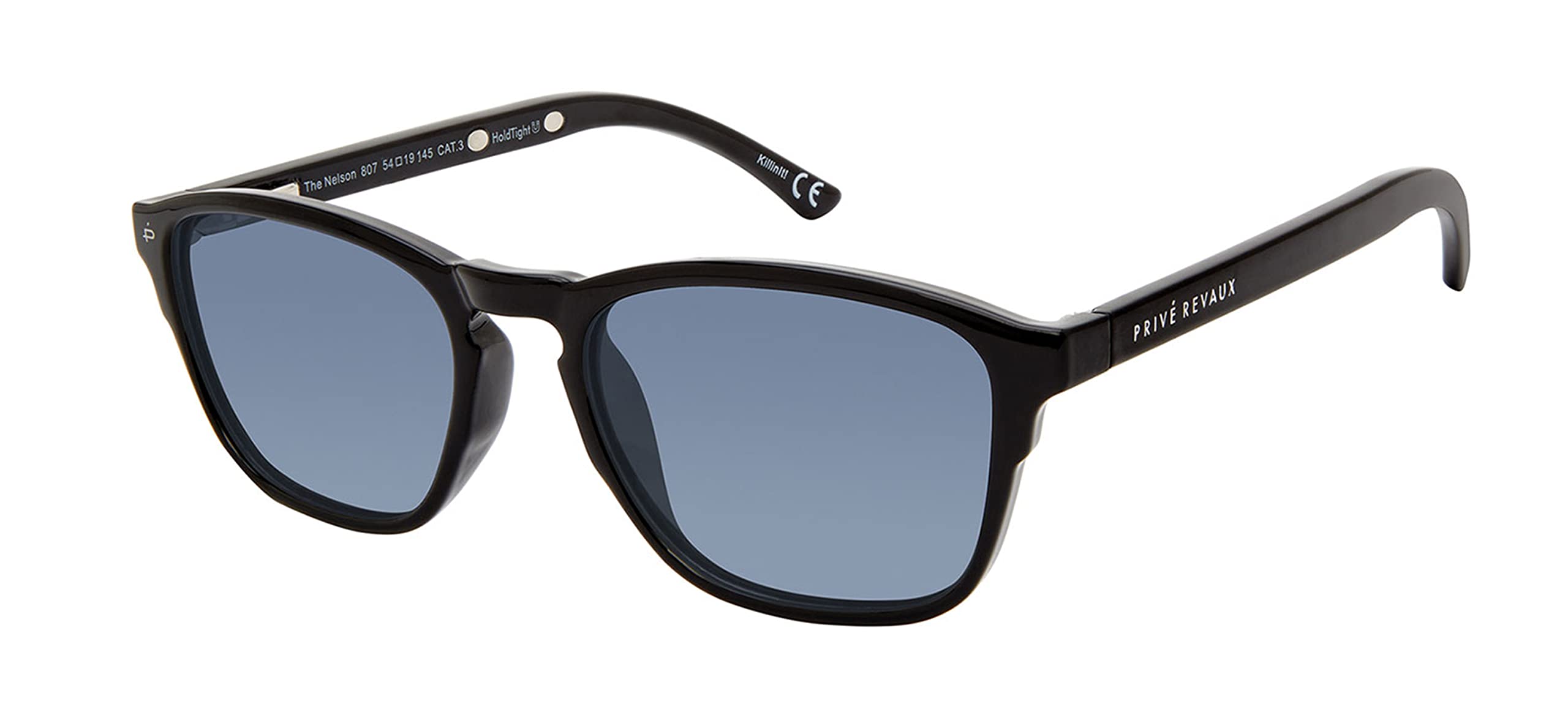 PRIVÉ REVAUXPrive' Revaux The Nelson/s Sunglasses, 807/C3 Black, 54, 807/C3 Black, 54