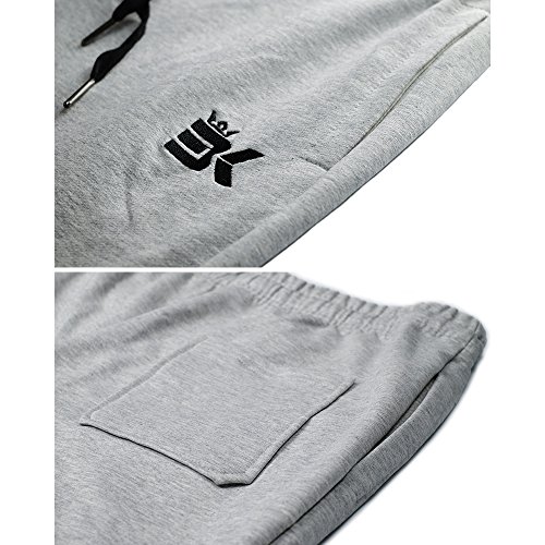 Image of BROKIG Mens Zip Joggers Pants - Casual Gym Workout Track Pants Comfortable Slim Fit Tapered Sweatpants with Pockets | Slim Tapered Fit Breathable Stretch Athletic Track Pants for Sport Training Running Hiking and Daily Active or Causal Wear
