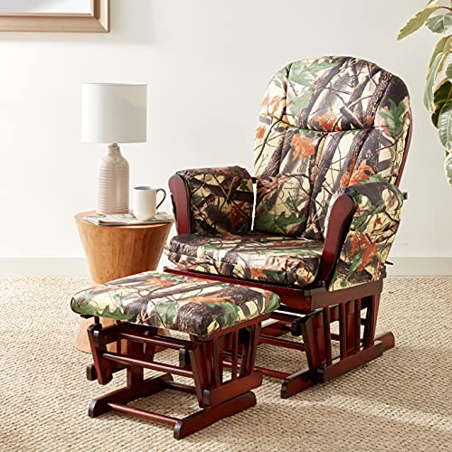 Artiva Usa Wood Glider Chair And Ottoman Mircofiber Cushion Set #TOP6