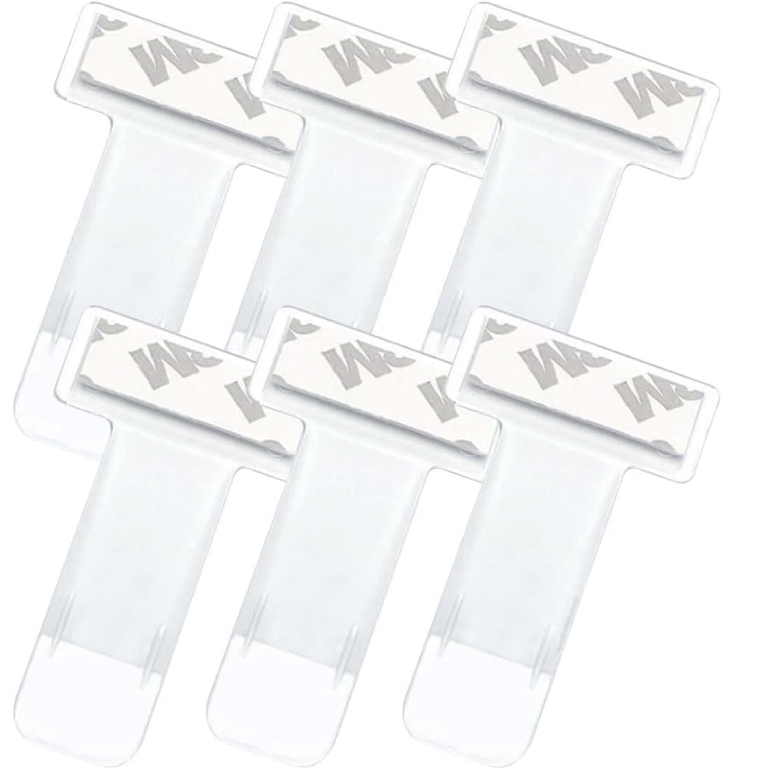 6 Soportes Transparentes Para Coche, Estacionamiento, Tarjetero Con Adhesivo Para Parabrisas, Clip Independiente Para Documentos, Soporte Para Boletos De Parabrisas De Coche (Transparente)