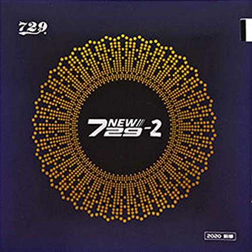 729 RITC Friendship 729-2 (Attack + Loop) Pips-in Table Tennis (Ping Pong) Rubber with Sponge (Black)