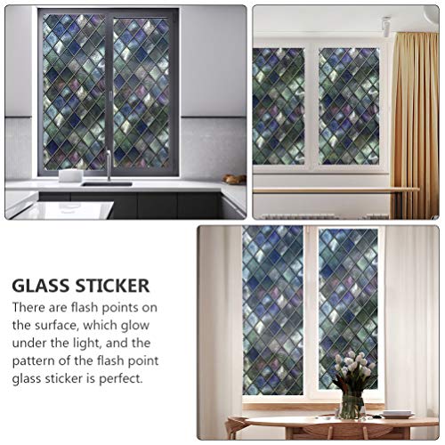 FAVOMOTO Janela Criativa Filme de Privacidade Janela Colorida Aderente Decorativo Vinil Adesivo de J