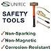 CS Unitec | Non-Sparking Scaling Hammer with Nupla Handle | 5 Lb Welding/Chipping Hammer Tool