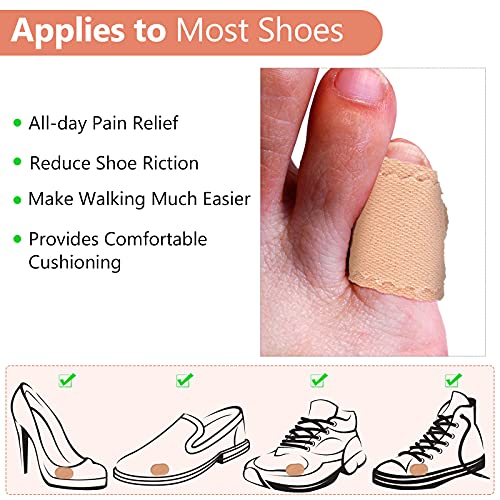 Image of Nuanchu 60 Pieces Bunion Cushions Self-Adhesive Bunion Pads Foot Callus Patches Foot Blister Shoe Accessories Women Men Feet Heel Protector Pads(Skin Color,M)