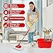 Spin Mop and Bucket with Wringer Set, 360° Spinning Mop and Bucket System with Double Cotton Tip Replacement Heads and Stainless Steel Adjustable Handle for Floor Cleaning (20QT)