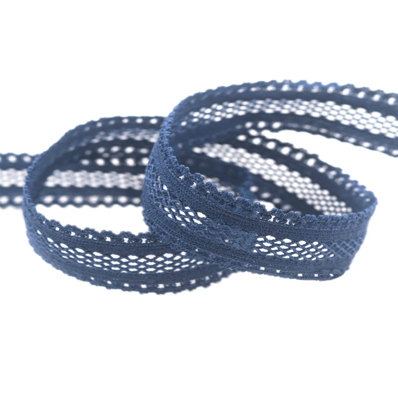 Bristlegrass Navy 50 Yard 5/8 Inch Shiny Soild Color Fold Over Elastic FOE Spandex Satin Band Baby Headband Hair Tie Tutu Dress Sewing Trim Solid Color Ribbon Sewing lace Navy?50Yard 5/8