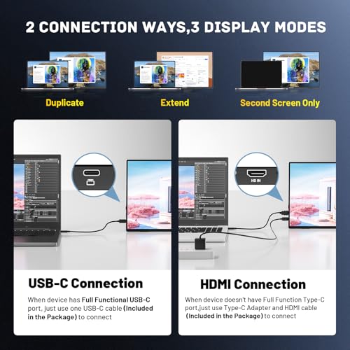 Image of Kinhank 16'' 2.5K Portable Screen 144HZ,2560 * 1600 QHD IPS HDR Travel Monitor,USB C HDMI Portable Gaming Display,Second External Monitor for Laptop PC MAC Phone PS4 /5 Xbox Switch(K16)