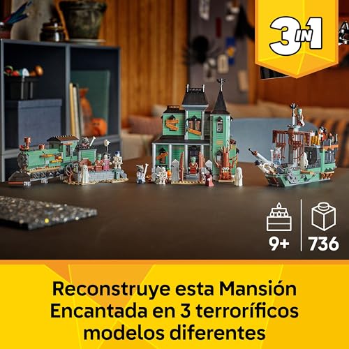Image of LEGO Creator 3in1 Haunted Mansion House Building Toy 31167 for 9+ Gift for Boys and Girls