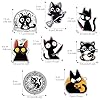GTOTd Black Cat Air Freshener Card Pendant (8Pack Refreshing Ice Scent). Gifts Merch Cartoon Car Supplies Accessories Christmas Decor for Hanging Rearview Mirror Pendant Supplies Decor Car Interior #1