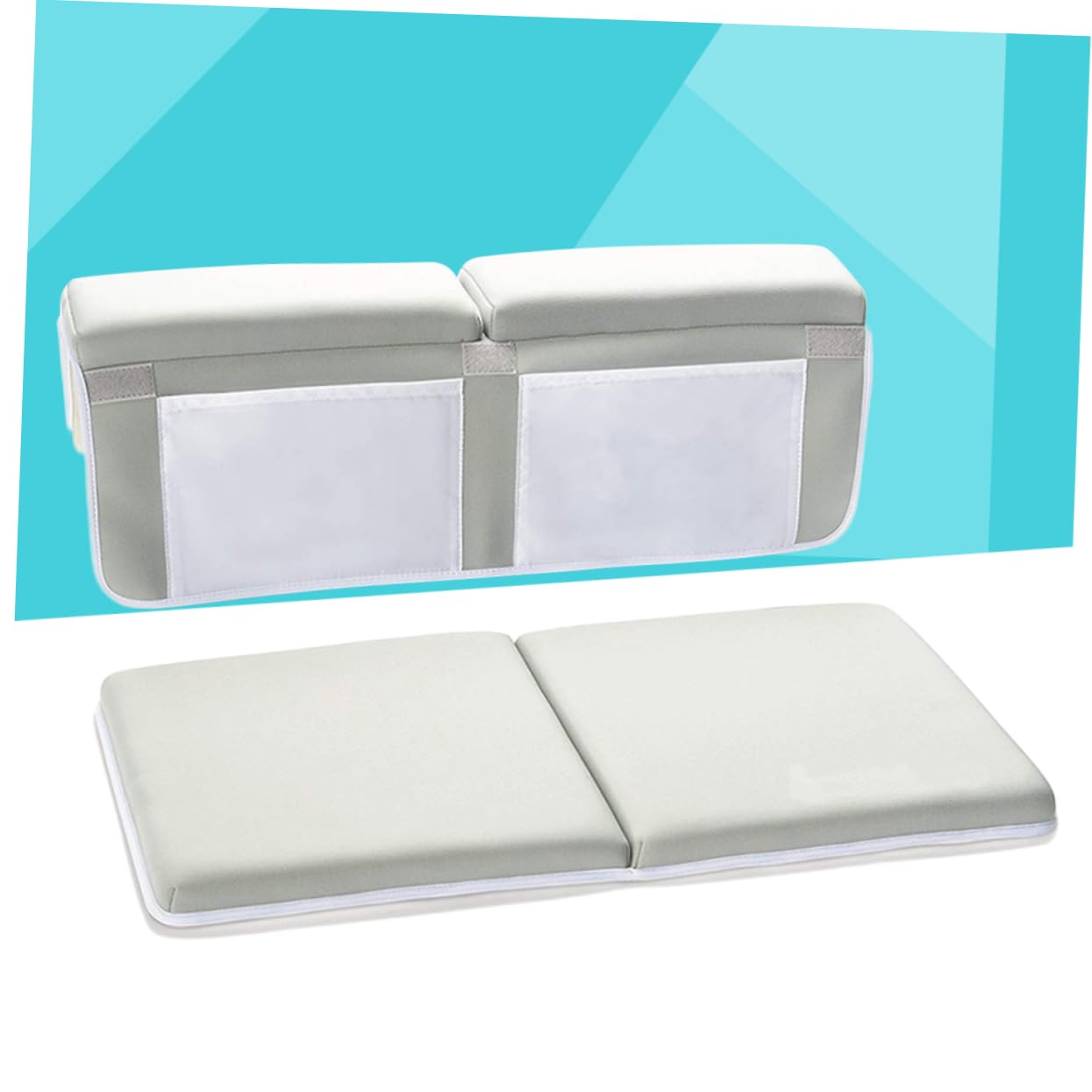 Cabilock Bolsa De Almacenamiento para Bañera Plegable con Ventosas Almohadilla Antideslizante para Rodillas Baño para Padres y Niño Niña Accesorio De Baño para Bebés