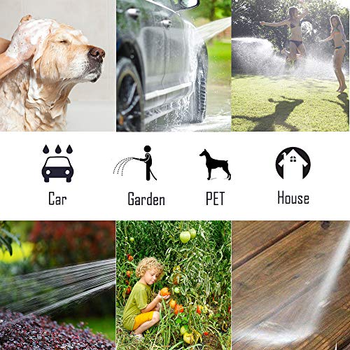 Garden Hose Nozzle - 10 Adjustable Patterns Metal High Pressure Hose Nozzle, Garden Hose Spray Nozzle With Thumb Control Design, Hose Sprayer For Garden & Lawns Watering, Cleaning, Pets & Car Washing #TOP6