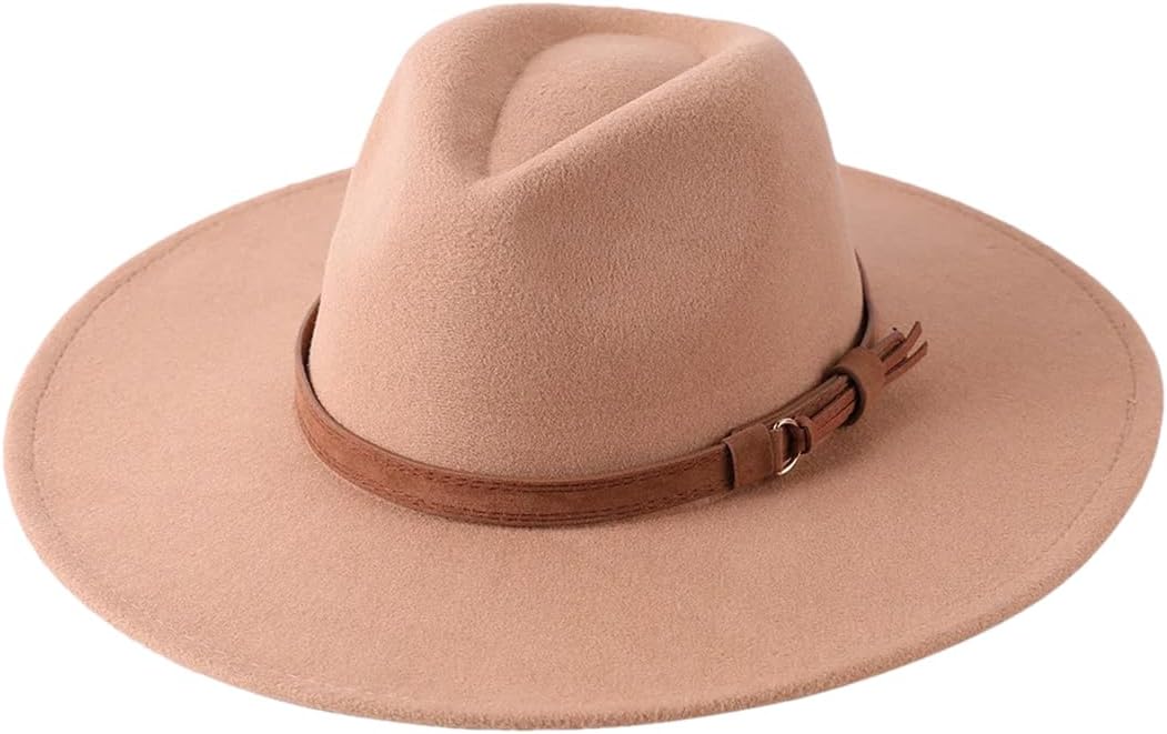 Generic Big Brim Felt Fedoras Hat Panama Jazz Hat Men and Women Wide Brim Gentleman Hat 37 56-58cm, Medium