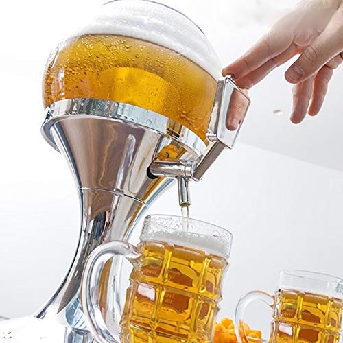 TSC - Distributeur Réfrigéré Girafe Bière Fontaine à Boissons avec Récupérateur de Glace Distributeur 3,5 litres