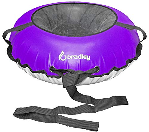 Bradley Snow Tubes: 50 inch Heavy Duty Inflatable Sledding Tubes for Adults - Towable Snow Fun! Best Snow Tubes for Sledding Adventure - Made in The USA!