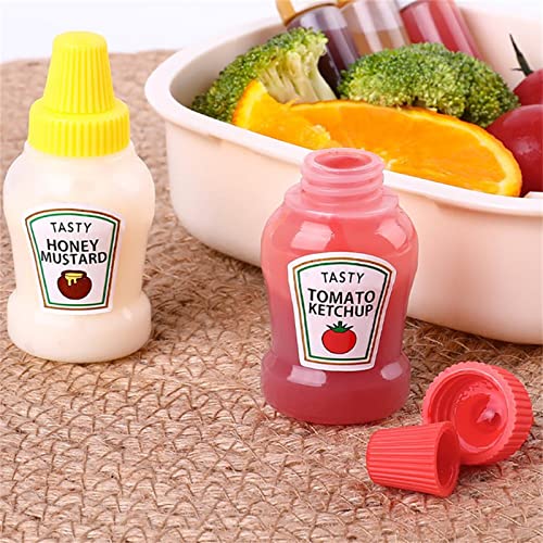 4 Pcs Condiment Squeeze Bottles Leakproof Small Plastic Sauce Dispenser - image 6