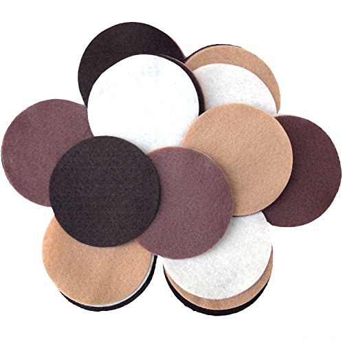 Image of Playfully Ever After Brown, Cocoa, Camel & Cream Craft Felt Circles (4 Inch - 15pc)