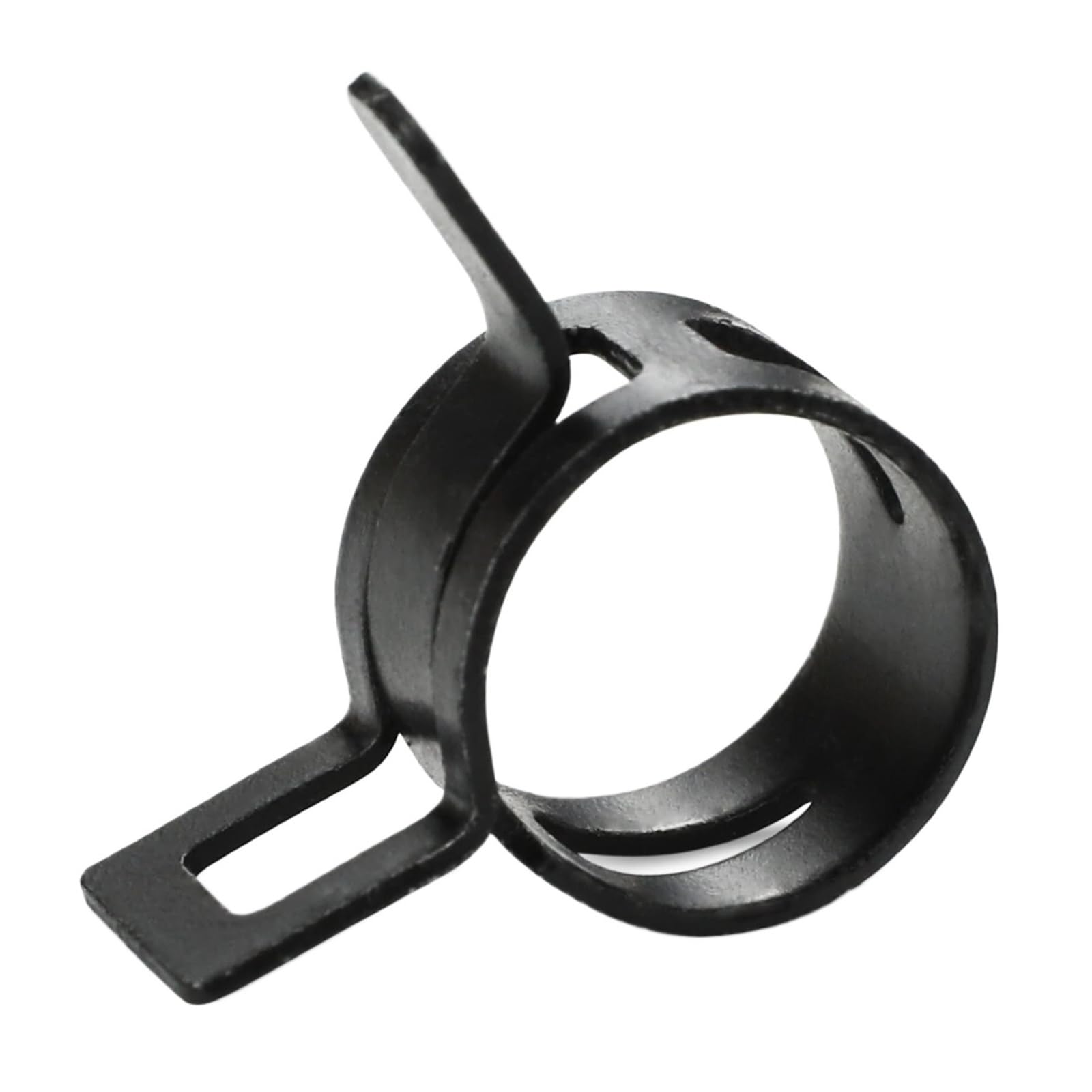 50 Uds abrazadera de manguera combustible abrazaderas resorte negro línea vacío tubo agua aro sujetador aire pellizco acero Clip 6-30mm(50pcs 27mm)