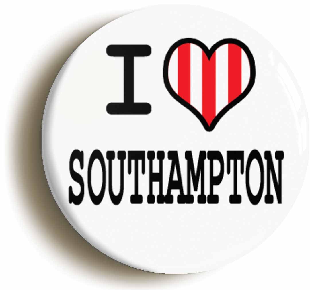 I Heart Love Southampton Fridge Magnet (Circular 2inch / 50mm diameter)