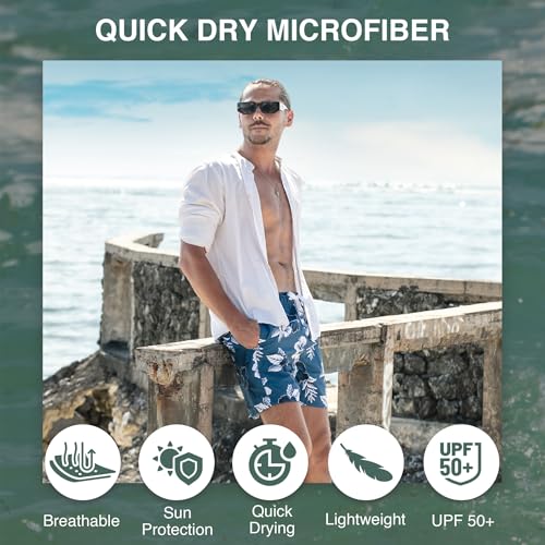 Image of Kanu Surf Men's Big Viper Extended Size Stripe Swim Trunk